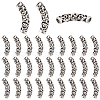   30Pcs Tibetan Style Alloy Curved Tube Beads FIND-PH0022-67A-1