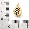 Brass Glass Charms KK-V011-34G-3