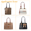 HOBBIESAY 6Pcs 3 Colors Flower End Cowhide Leather Bag Handles FIND-HY0002-31-7