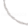 304 Stainless Steel Singapore Chain Bracelet Making AJEW-JB01345-01-3