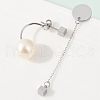 304 Stainless Steel Plastic Imitation Pearl Stud Earrings EJEW-Z089-19P-2