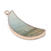 Electroplate Natural Amazonite Pendants G-S329-014B-2