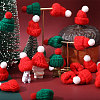 Globleland 60Pcs 2 Colors Christmas Cloth Hat for Doll Decorative Accessories DIY-GL0005-33-5