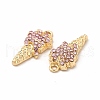 Rack Plating Eco-friendly Alloy Rhinestone Pendants FIND-A025-21G-02-2