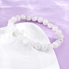 Natural Moonstone Round Beaded Stretch Bracelets for Men Women BJEW-G743-01G-3