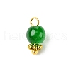 HOBBIESAY 200Pcs Imitation Jade Round Glass Beads Charms FIND-HY0001-25-2