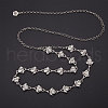 Alloy Flower Link Chain Waist Chains FIND-WH0421-95P-4
