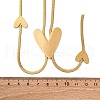 304 Stainless Steel Heart Y Necklaces NJEW-R026-30G-5
