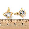 Brass with Clear Cubic Zirconia Pendant KK-U006-06G-3