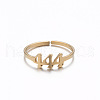 Number 201 Stainless Steel Adjustable Cuff Rings FS-WG22891-07-2