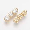 Brass Cubic Zirconia Pendants KK-R015-111G-2