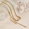 Ion Plating(IP) 304 Stainless Steel Chain Necklaces NJEW-M078-14G-2