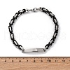 201 Stainless Steel ID Bracelets BJEW-F331-08BP-4