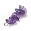 8Pcs 8 Styles Mixed Gemstone & Handmade Lampwork Chip Beaded Pendants PALLOY-JF03054-5
