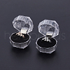 DICOSMETIC 50Pcs Octagonal Transparent Plastic Ring Boxes OBOX-DC0001-02B-5