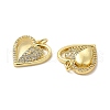 Brass Micro Pave Cubic Zirconia Pendants KK-E068-VB172-2