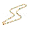 Brass Enamel Curb Chain Necklaces & Bracelets Jewelry Sets SJEW-JS01197-2