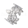 Brass Adjustable Open Cuff Rings for Women RJEW-R021-02P-2
