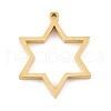 Ion Plating(IP) 304 Stainless Steel Open Back Bezel Pendants STAS-K208-12G-1