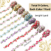 WADORN 9 Yards 9 Colors Flower Polyester Embroidery Lace Ribbon OCOR-WR0001-50-2