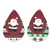 Christmas Theme PU Leather Big Pendants FIND-R080-08-1