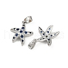 Brass Micro Pave Cubic Zirconia Pendants KK-C093-17A-P02-2