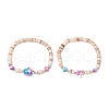 Sea Turtles and Starfish Natural Freshwater Shell Beads Bracelets BJEW-55.0-04-2