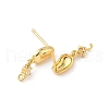 Brass Stud Earring Findings KK-D369-01G-2