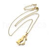 304 Stainless Steel Laser Cut Penguin Pendant Necklaces for Women Men NJEW-Q032-01C-G-4