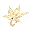 Leaf 304 Stainless Steel Adjustable Open Cuff Rings for Women RJEW-Z089-02G-2
