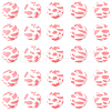 SUNNYCLUE 50Pcs Round with Petal Round Silicone Focal Beads SIL-SC0001-99-1