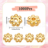 SOFPLATE 1000Pcs Alloy Daisy Spacer Beads FIND-SP0002-12A-G-2