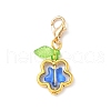 Star Alloy & Glass Pendant Decorations HJEW-JM03274-01-3