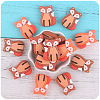 12Pcs 3 Colors Cartoon Fox Silicone Focal Beads JX716A-1