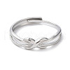 Non-Tarnish 304 Stainless Steel Infinity Adjustable Rings RJEW-D006-17P-2