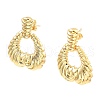 Rack Plating Brass Dangle Stud Earrings EJEW-M223-12G-1