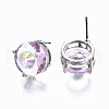 Brass Stud Earrings GLAA-S193-039A-P-2