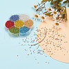 7 Colors Glass Round Seed Beads SEED-YW0001-24A-01-7