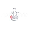 7-Slot Iron Easter Egg Display Stands ODIS-WH0058-21B-P-7
