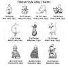 100Pcs 10 Styles Tibetan Style Alloy Kitten Pendants TIBEP-CJ0001-73-2