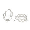 Non-Tarnish 304 Stainless Steel Oval Link Chunky Hoop Earrings for Women EJEW-P197-06P-2