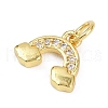 Brass Micro Pave Cubic Zirconia Pendants KK-L231-01G-01-2