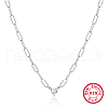 925 Sterling Silver Cubic Zirconia Pendant Necklaces for Women UW1038-1-1