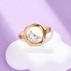 304 Stainless Steel Adjustable Cuff Rings for Women RJEW-B126-06G-02-2