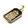 Tarot 304 Stainless Steel Enamel Pendants STAS-M119-09P-G-3