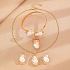Oval Alloy & Plastic Pearl Jewelry Sets WGB491C-16-1