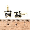 Brass Enamel Charms KK-L237-026G-4