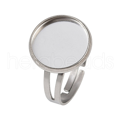 304 Stainless Steel Cuff Ring Components STAS-D372-06P-04-1