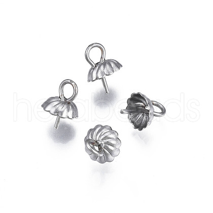 Non-Tarnish 304 Stainless Steel Cup Peg Bails Pendants X-STAS-S057-56-1