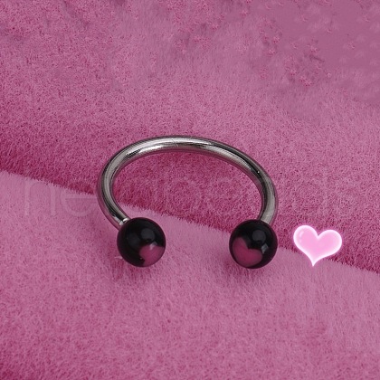 316L Stainless Steel Hoop Nose Rings WGEE114-24-1